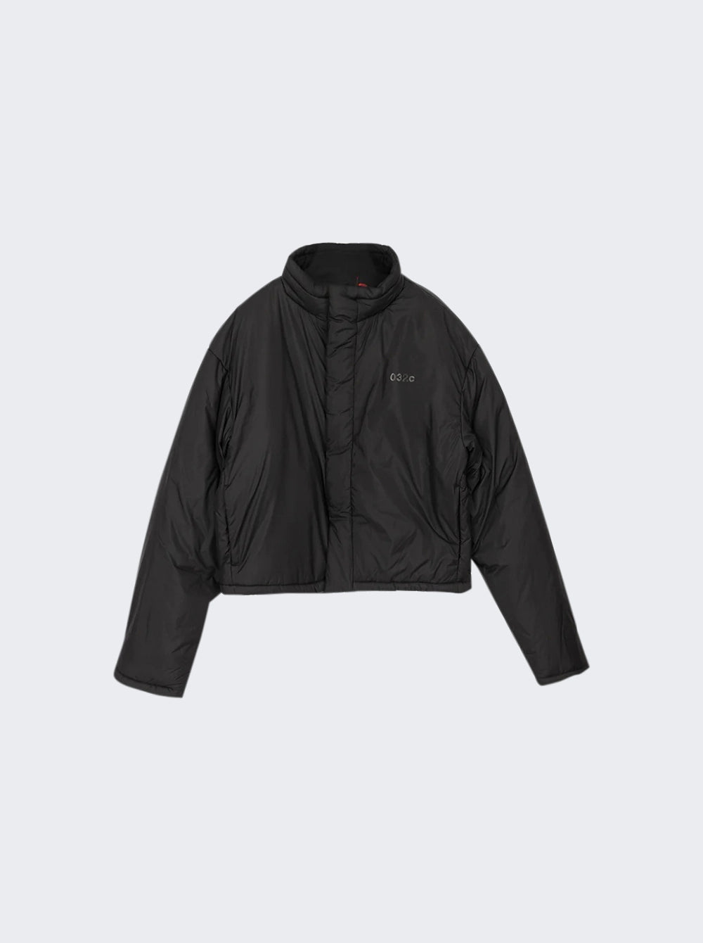 032C TEAM TAG CROPPED PUFFER JACKET BLACK