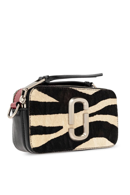 MARC JACOBS THE ZEBRA SNAPSHOT SHOULDER BAG