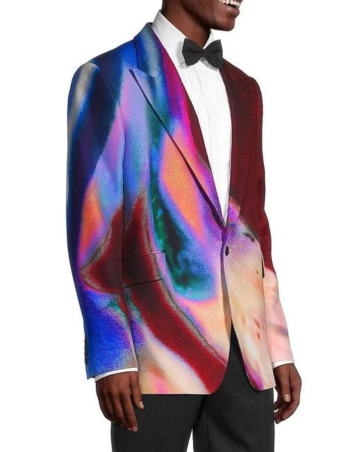 ALEXANDER MCQUEEN LUMINOUS FLOWER SUIT JACKET