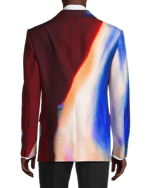 ALEXANDER MCQUEEN LUMINOUS FLOWER SUIT JACKET