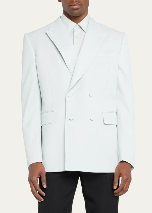ALEXANDER MCQUEEN GRAIN DE POUDRE DOUBLE-BREASTED DINNER JACKET