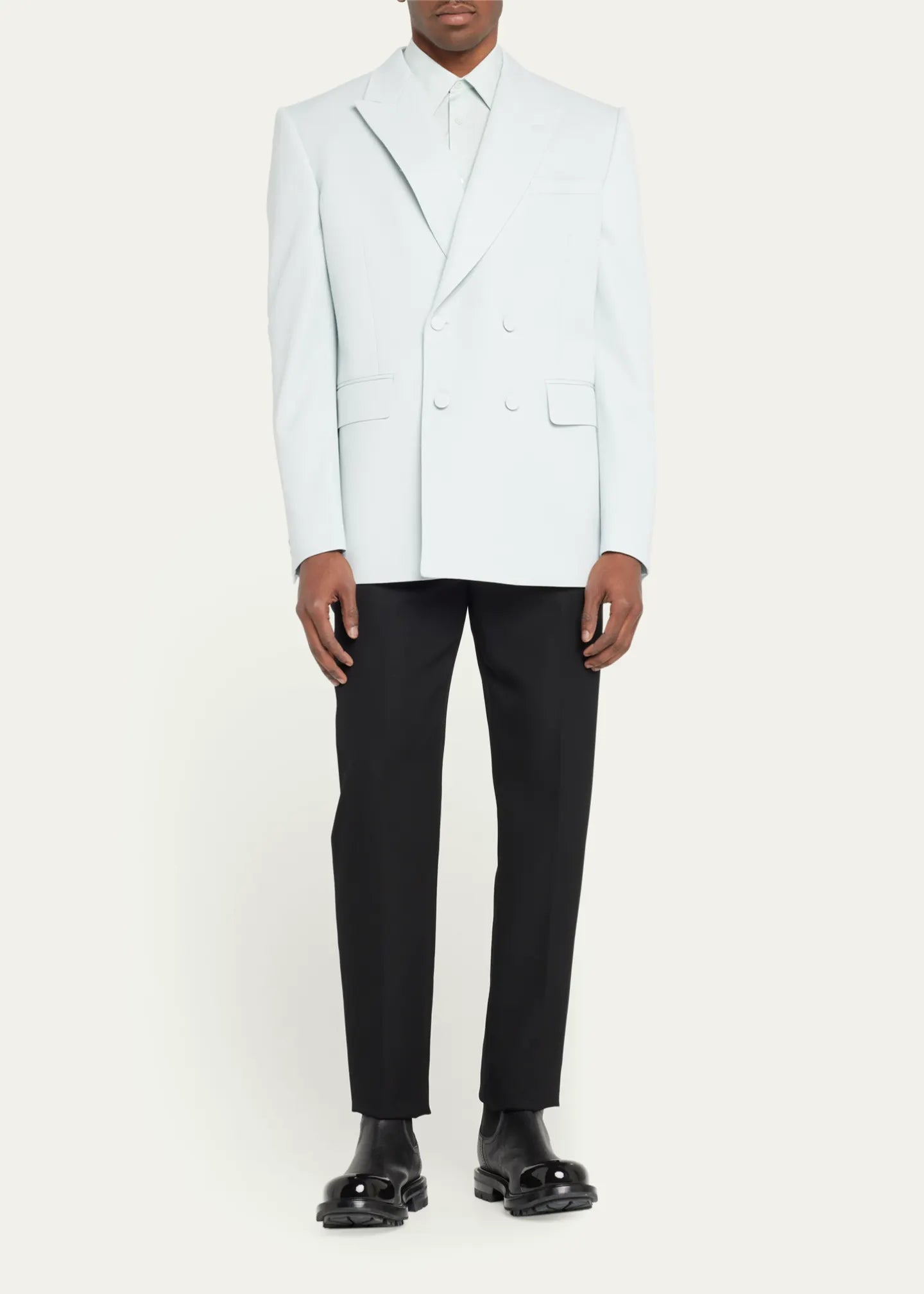 ALEXANDER MCQUEEN GRAIN DE POUDRE DOUBLE-BREASTED DINNER JACKET