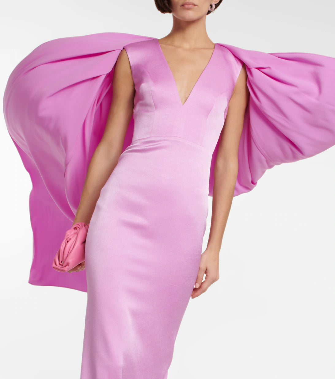 ALEX PERRY HUDSON SATIN CREPE GOWN