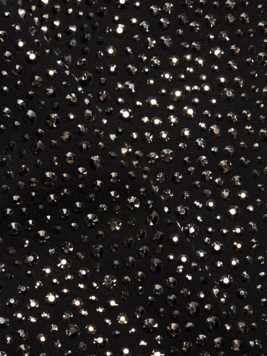 ALICE + OLIVIA CRYSTAL EMBELLISHED MINIDRESS