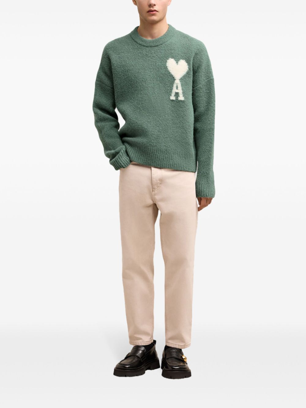 AMI PARIS AMI DE COEUR ALPACA SWEATER