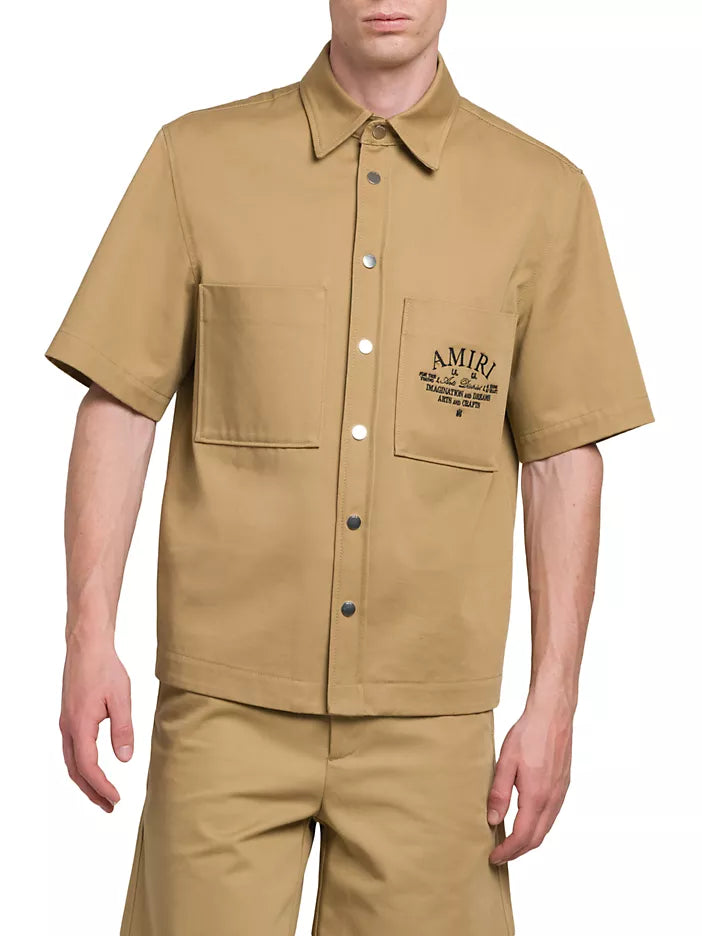 AMIRI ARTS DISTRICT CAMP SHORT SLEEVE SHIRT