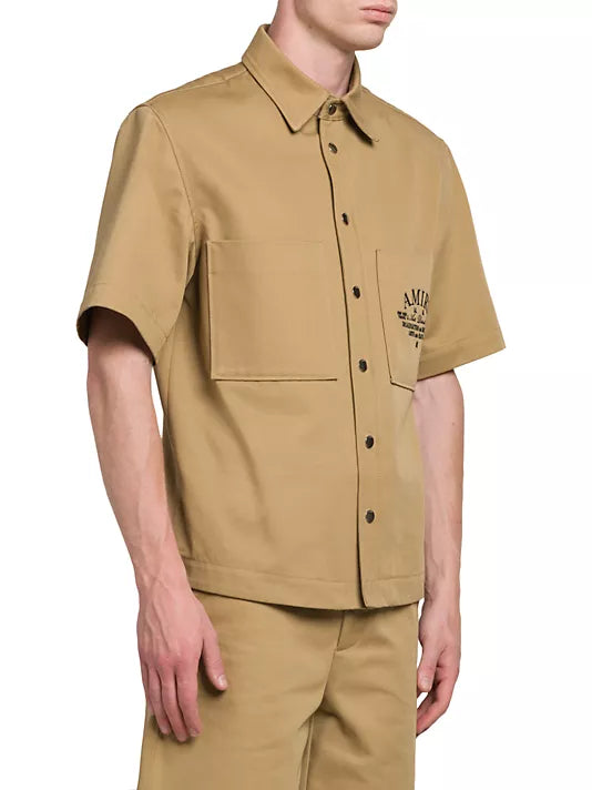 AMIRI ARTS DISTRICT CAMP SHORT SLEEVE SHIRT