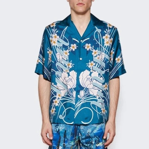AMIRI FLORAL PRINT BOWLING SHIRT