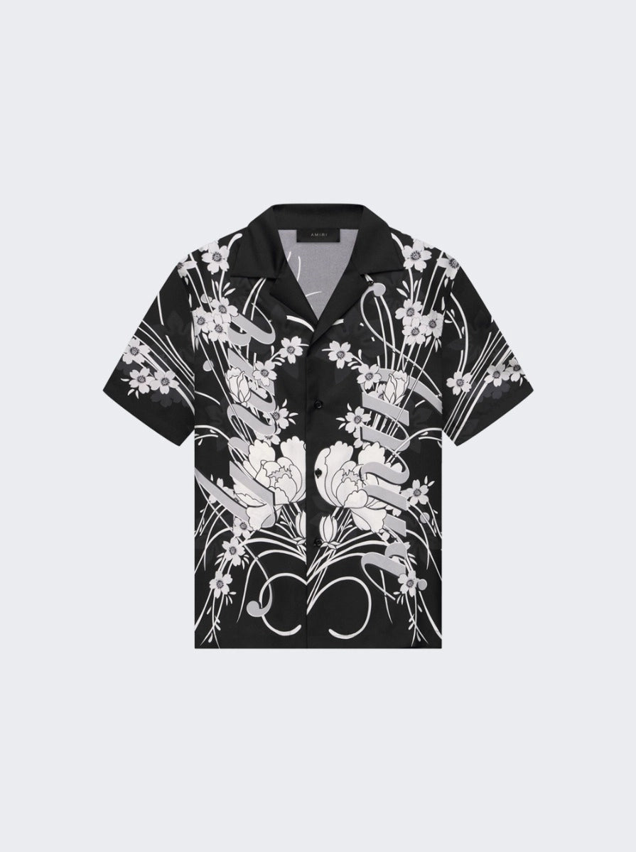 AMIRI FLORAL PRINT BOWLING SHIRT