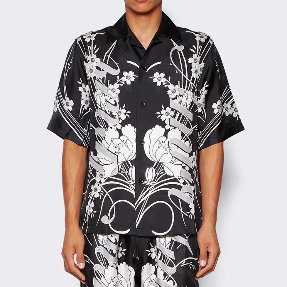AMIRI FLORAL PRINT BOWLING SHIRT