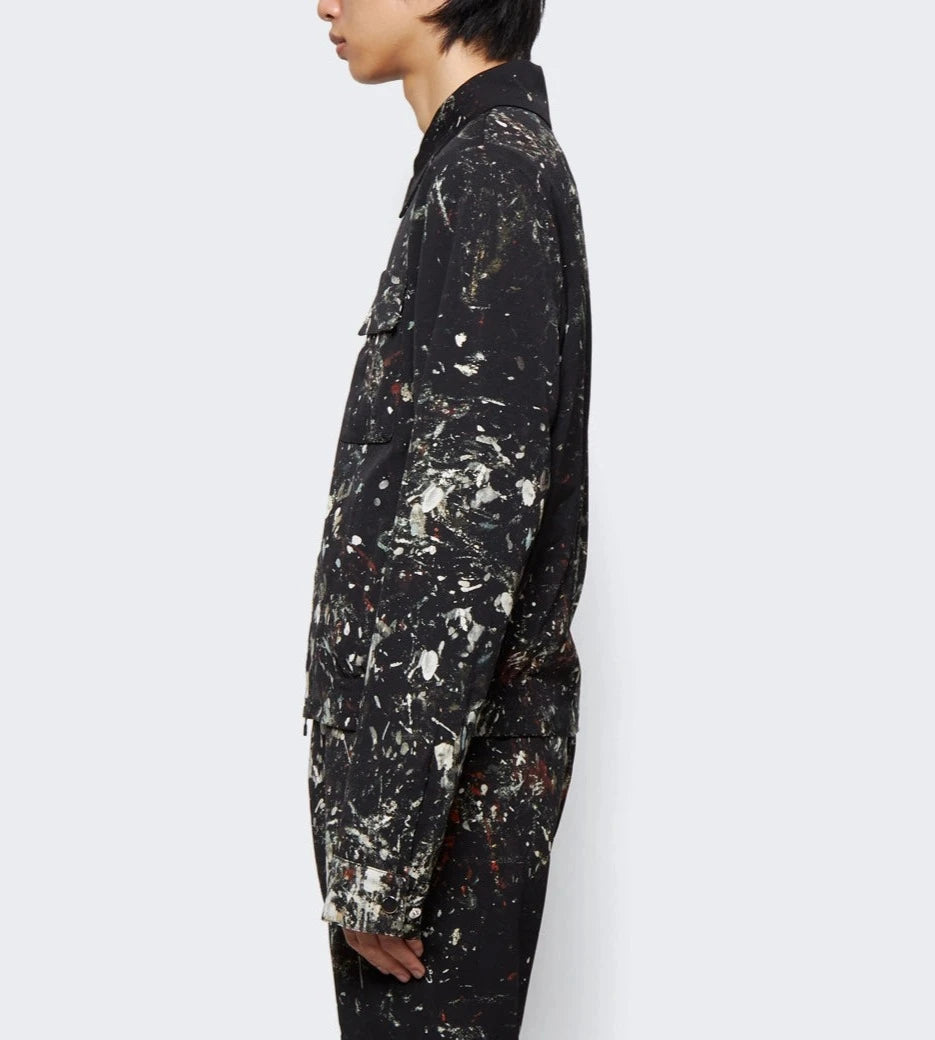 AMIRI PAINT SPLATTER BLOUSON BLACK