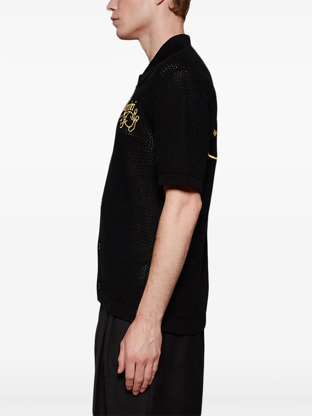 AMIRI BOWLING CROCHET POLO SHIRT