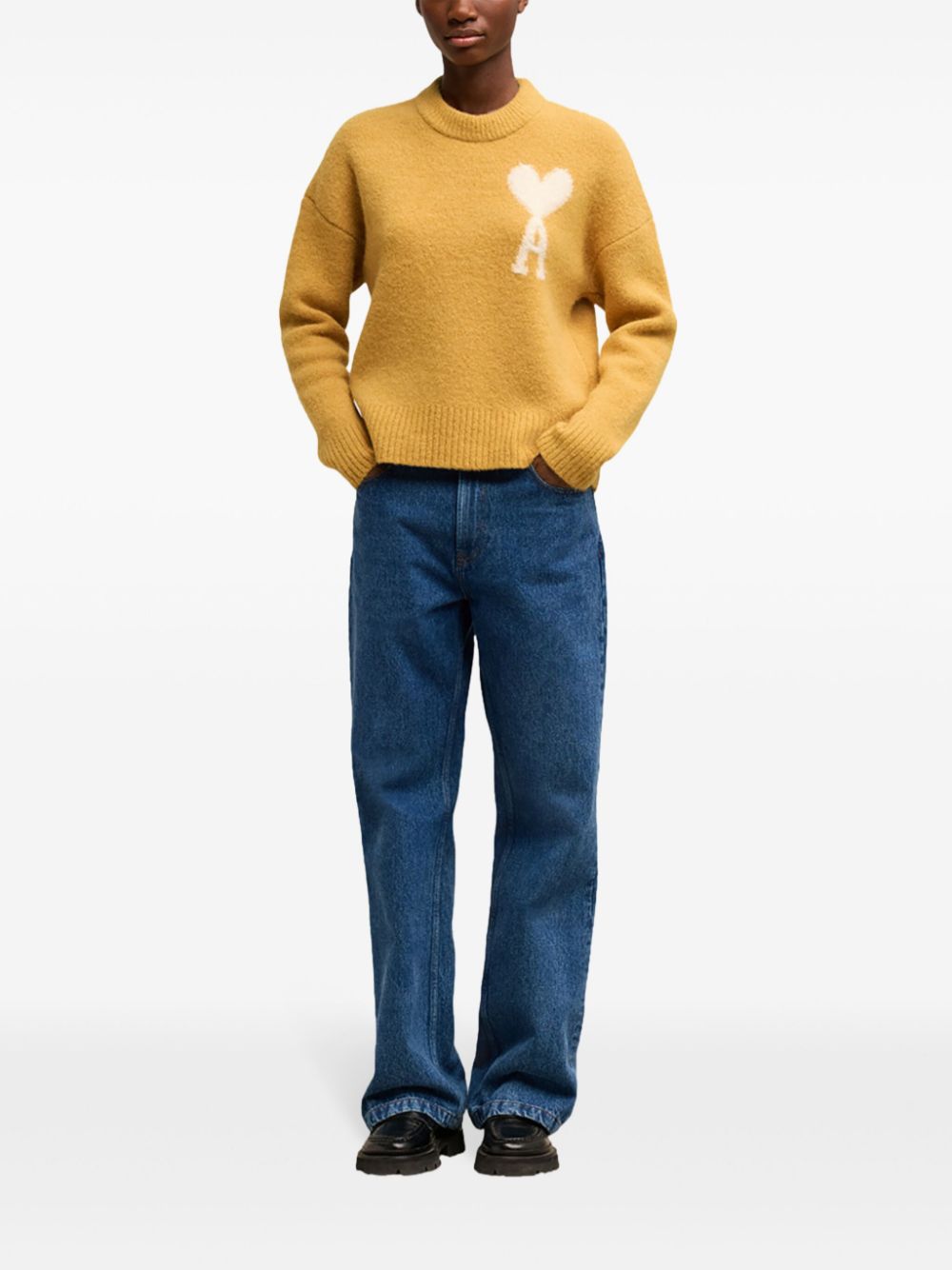 AMI PARIS AMI DE COEUR ALPACA SWEATER