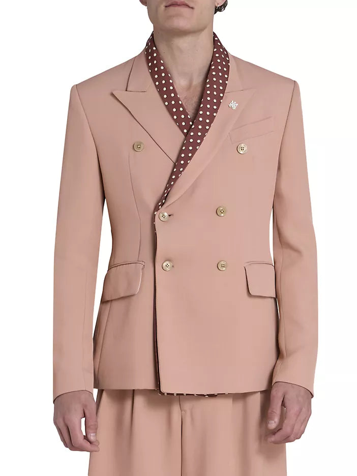 AMIRI LAYERED DOUBLE-BREASTED BLAZER