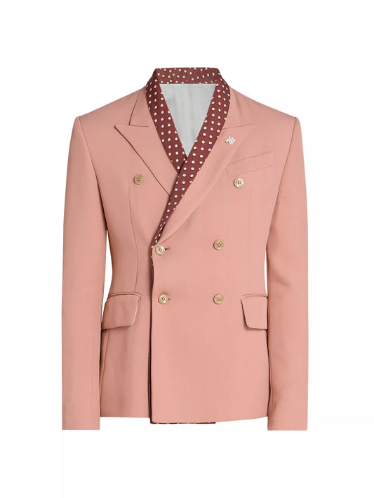AMIRI LAYERED DOUBLE-BREASTED BLAZER