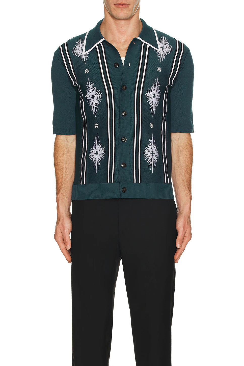 AMIRI STARBUST BUTTON DOWN POLO SHIRT