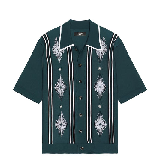 AMIRI STARBUST BUTTON DOWN POLO SHIRT