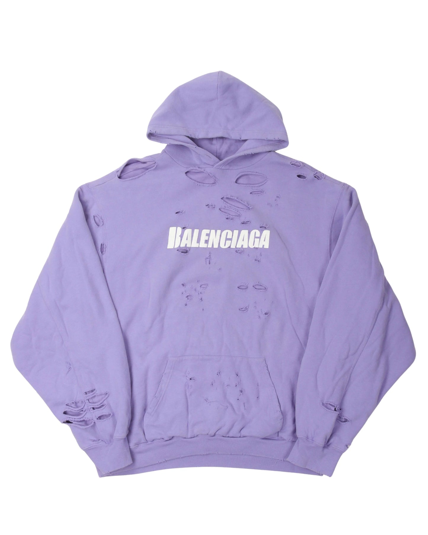 BALENCIAGA DISTRESSED OVERSIZED HOODIE