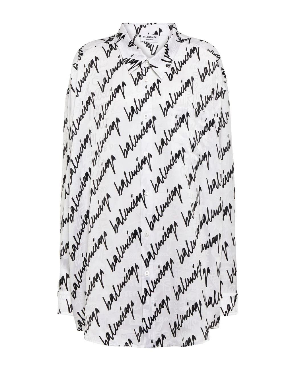 BALENCIAGA SILK SCRIBBLE SHIRT