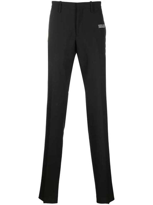 OFF-WHITE™ LOGO SLIM STRAIGHT LEG TROUSERS