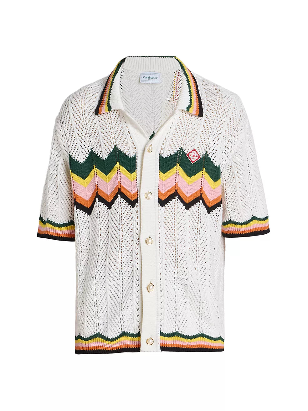 CASABLANCA CHEVRON LACE KNIT SHIRT| TheLuxeLend