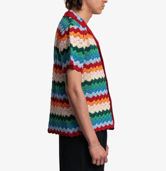 CASABLANCA MULTICOLOR CROCHET SHIRT