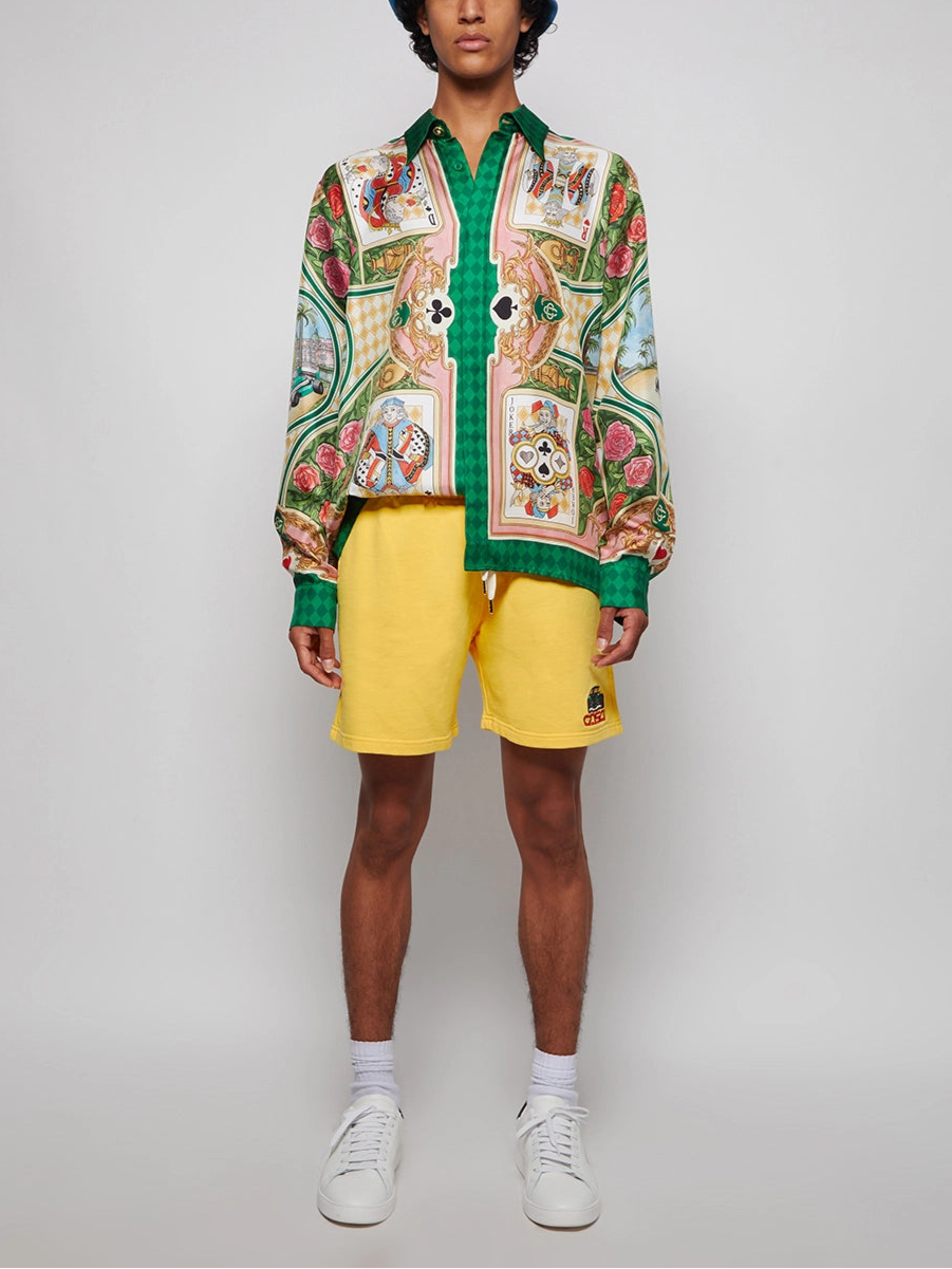 CASABLANCA LE JARDIN DES CARTES SILK SHIRT