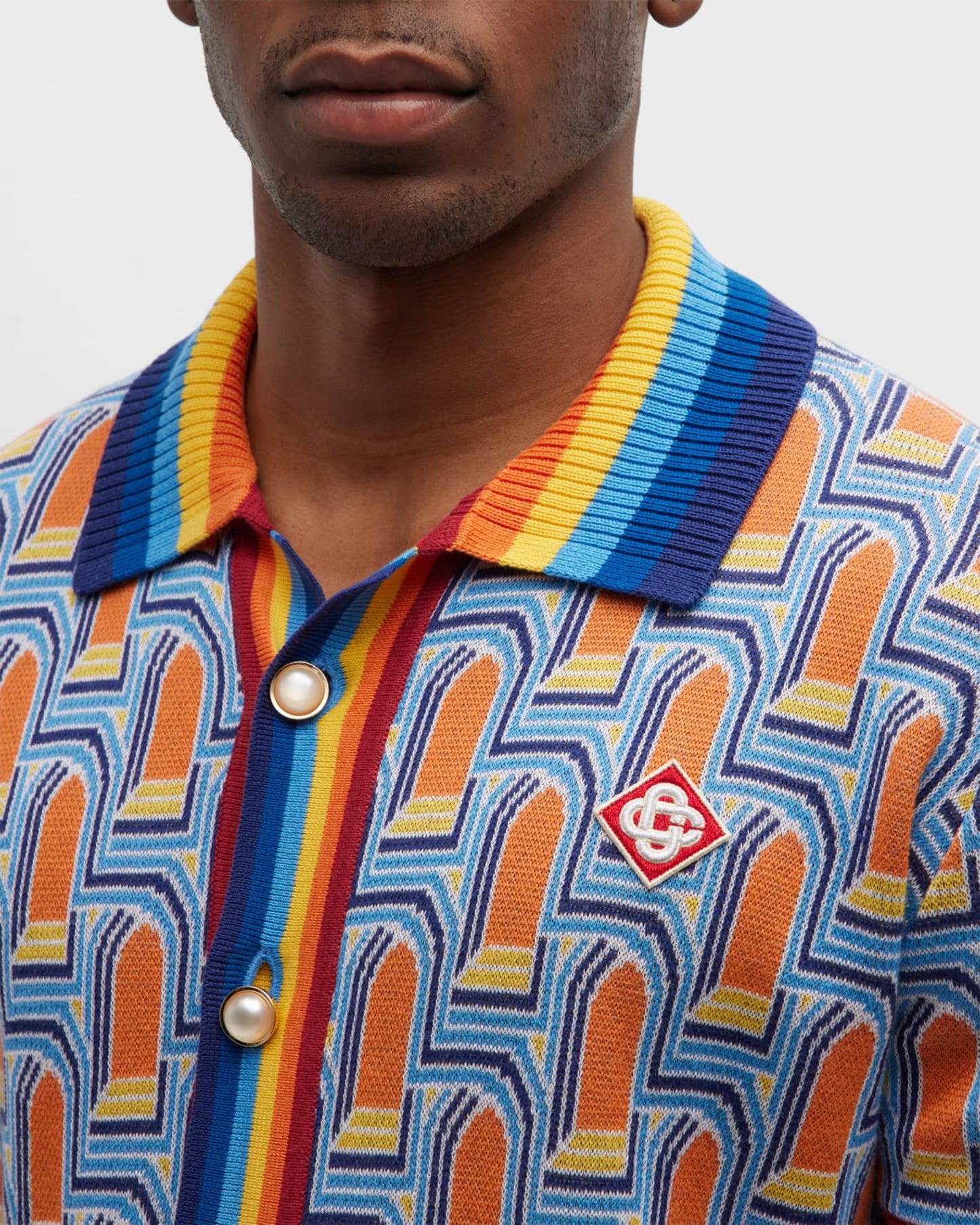 CASABLANCA L'ARCHE DE NUIT CUBAN COLLAR SHIRT