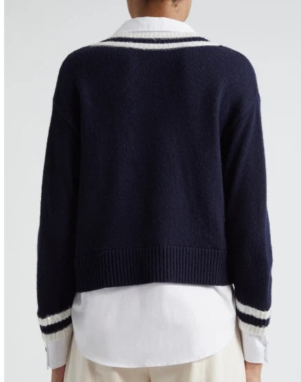 CINQ A SEP SANTINA SEQUIN LAYERED SWEATER