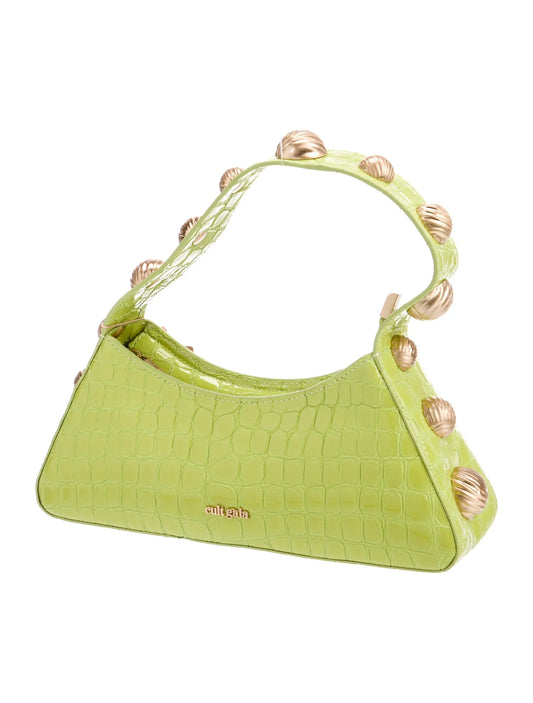 CULT GAIA EMBOSSED LEATHER TOP HANDLE BAG