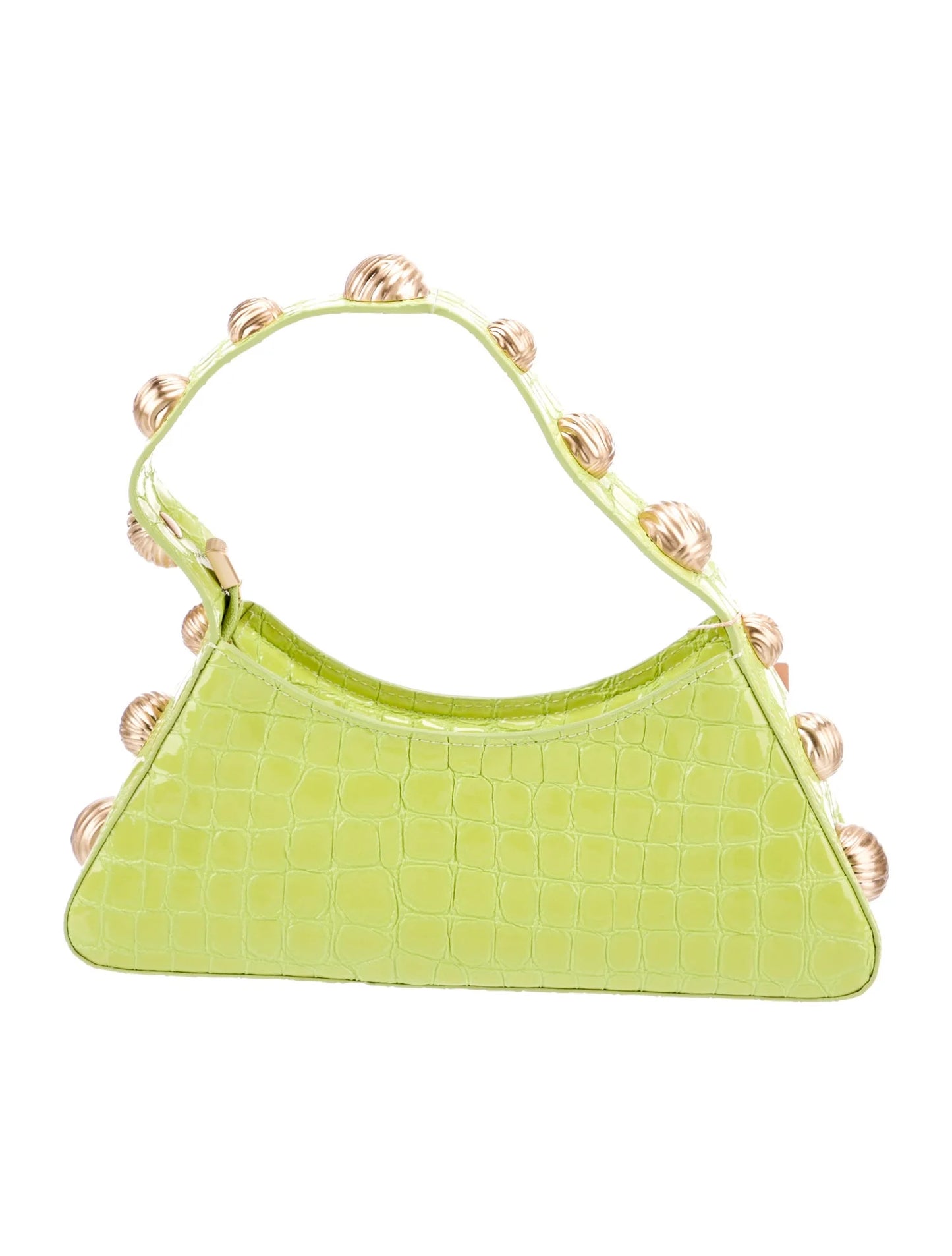CULT GAIA EMBOSSED LEATHER TOP HANDLE BAG