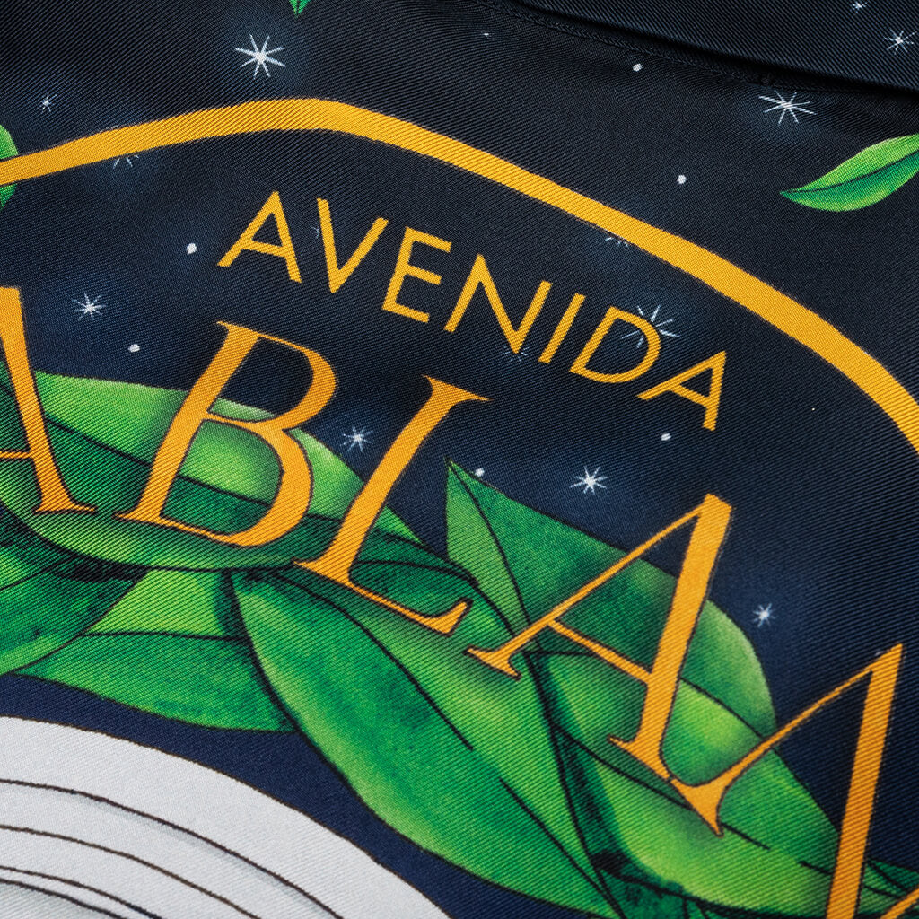 CASABLANCA MAISON D'ETE CUBAN COLLAR SILK SHIRT