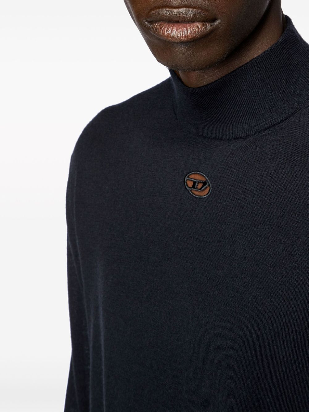 DIESEL K-GIL LOGO EMBROIDERED WOOL JUMPER