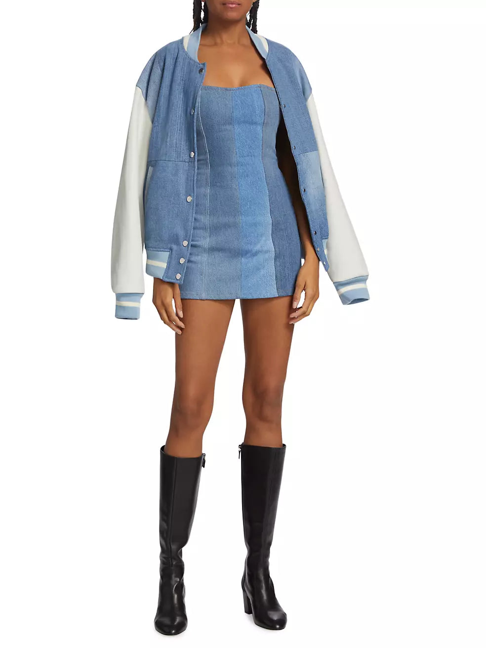 EB DENIM PATCHWORK DRESS