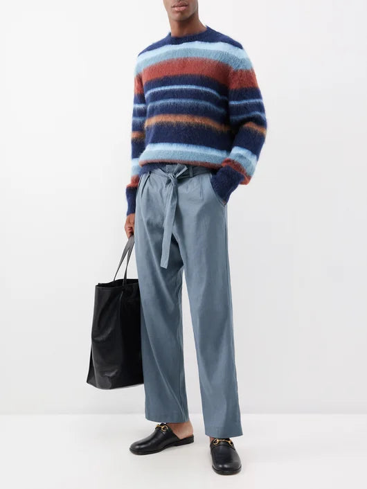 ETRO STRIPED MOHAIR BLEND SWEATER