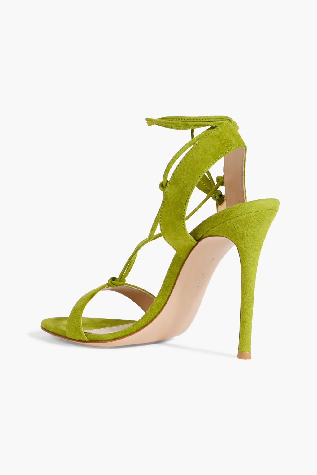 GIANVITO ROSSI CHERRY SUEDE SANDALS