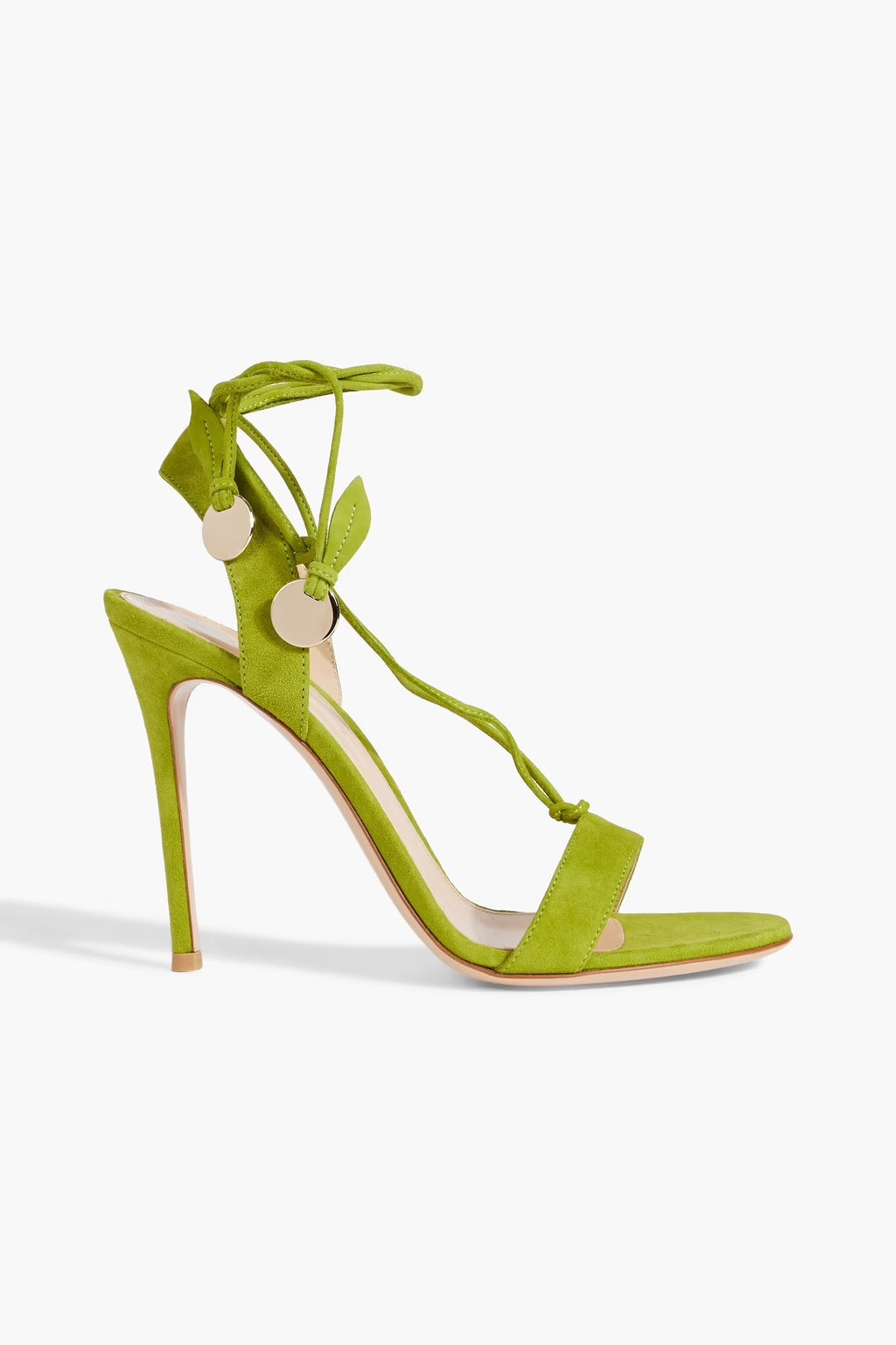 GIANVITO ROSSI CHERRY SUEDE SANDALS