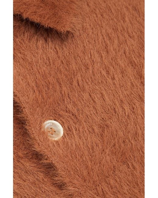 JACQUEMUS NEVE BRUSHED KNITTED POLO SWEATER