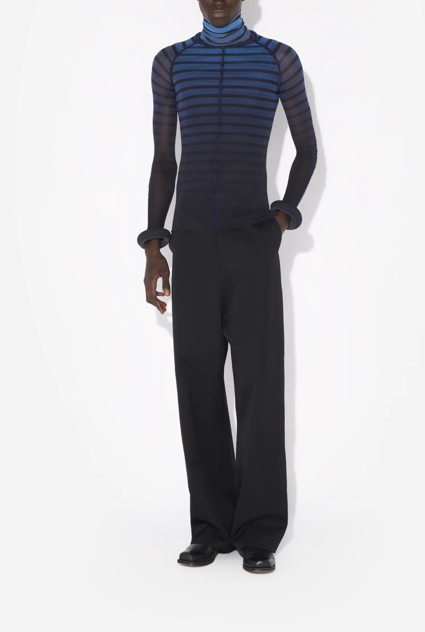 JEAN PAUL GAULTIER THE 3D STRIPED TOP
