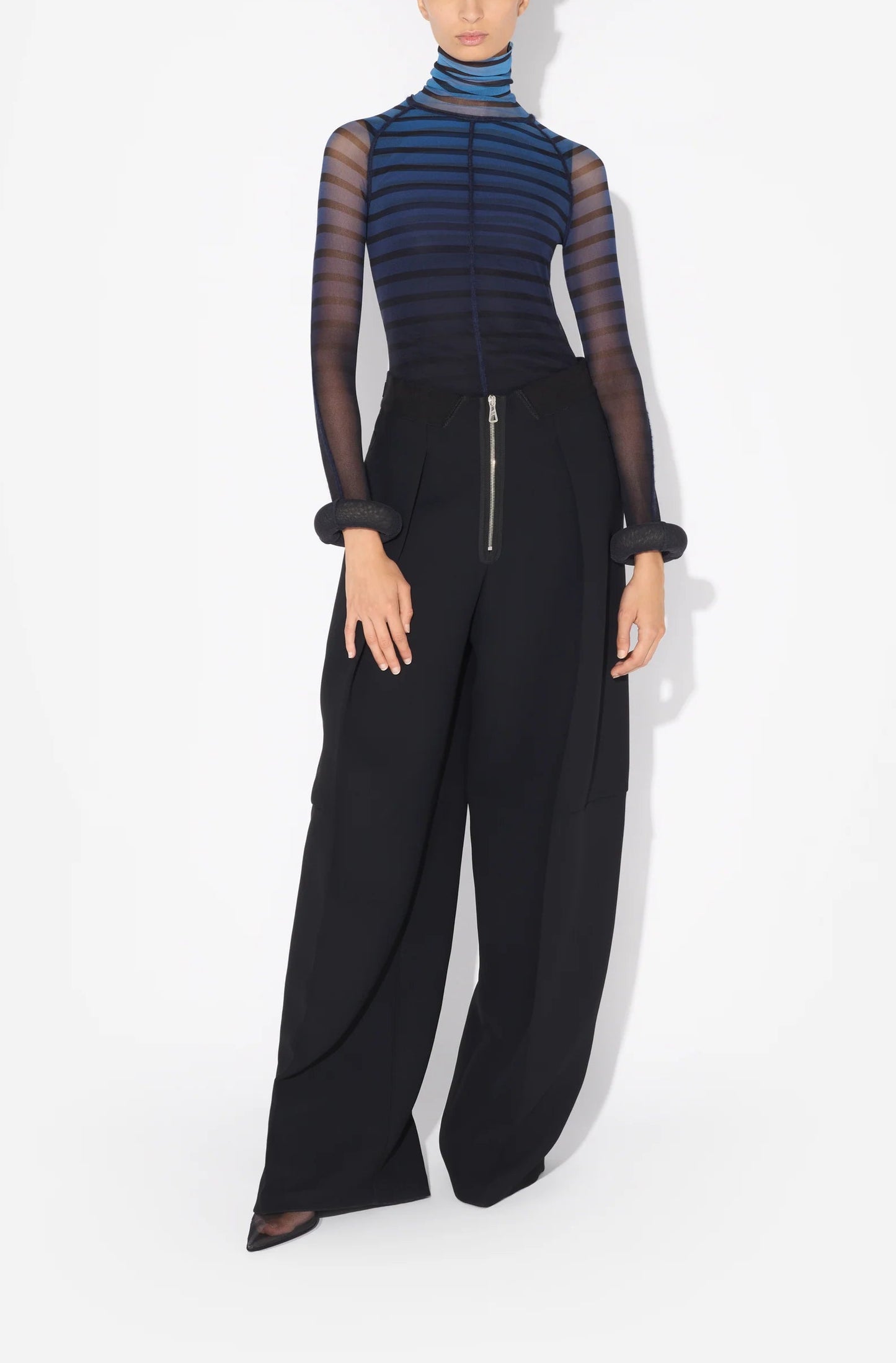 JEAN PAUL GAULTIER THE 3D STRIPED TOP