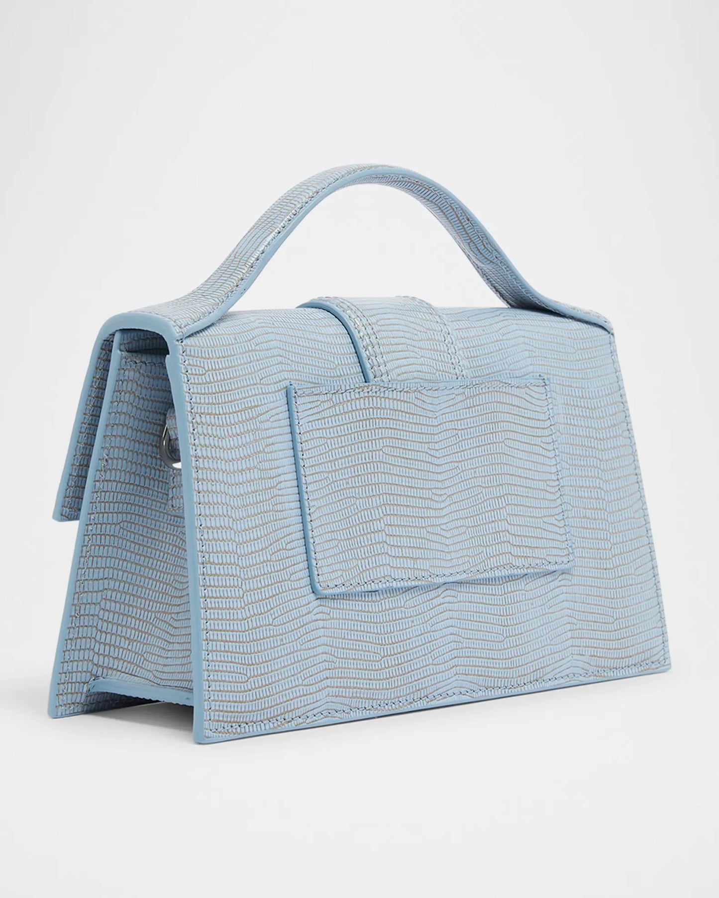 JACQUEMUS LE GRAND BAMBINO LIZARD-EMBOSSED SHOULDER BAG