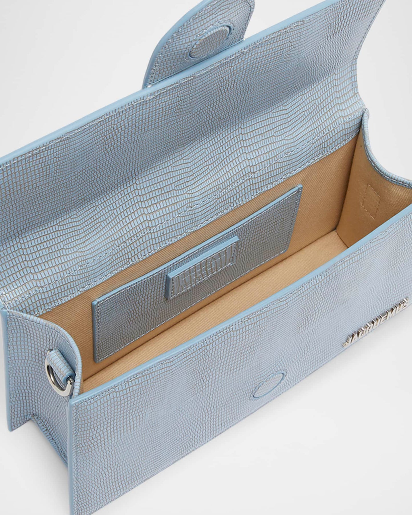 JACQUEMUS LE GRAND BAMBINO LIZARD-EMBOSSED SHOULDER BAG