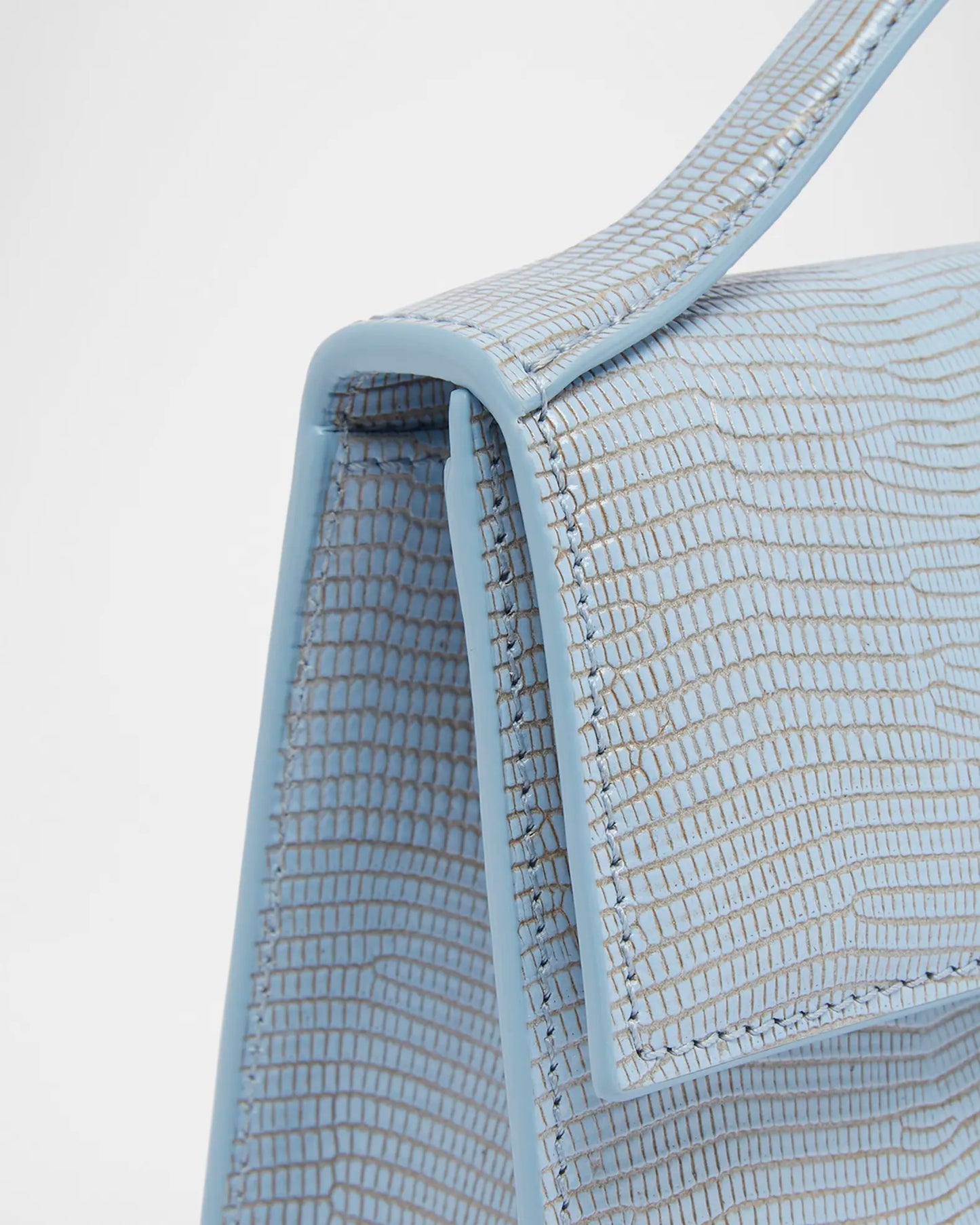 JACQUEMUS LE GRAND BAMBINO LIZARD-EMBOSSED SHOULDER BAG