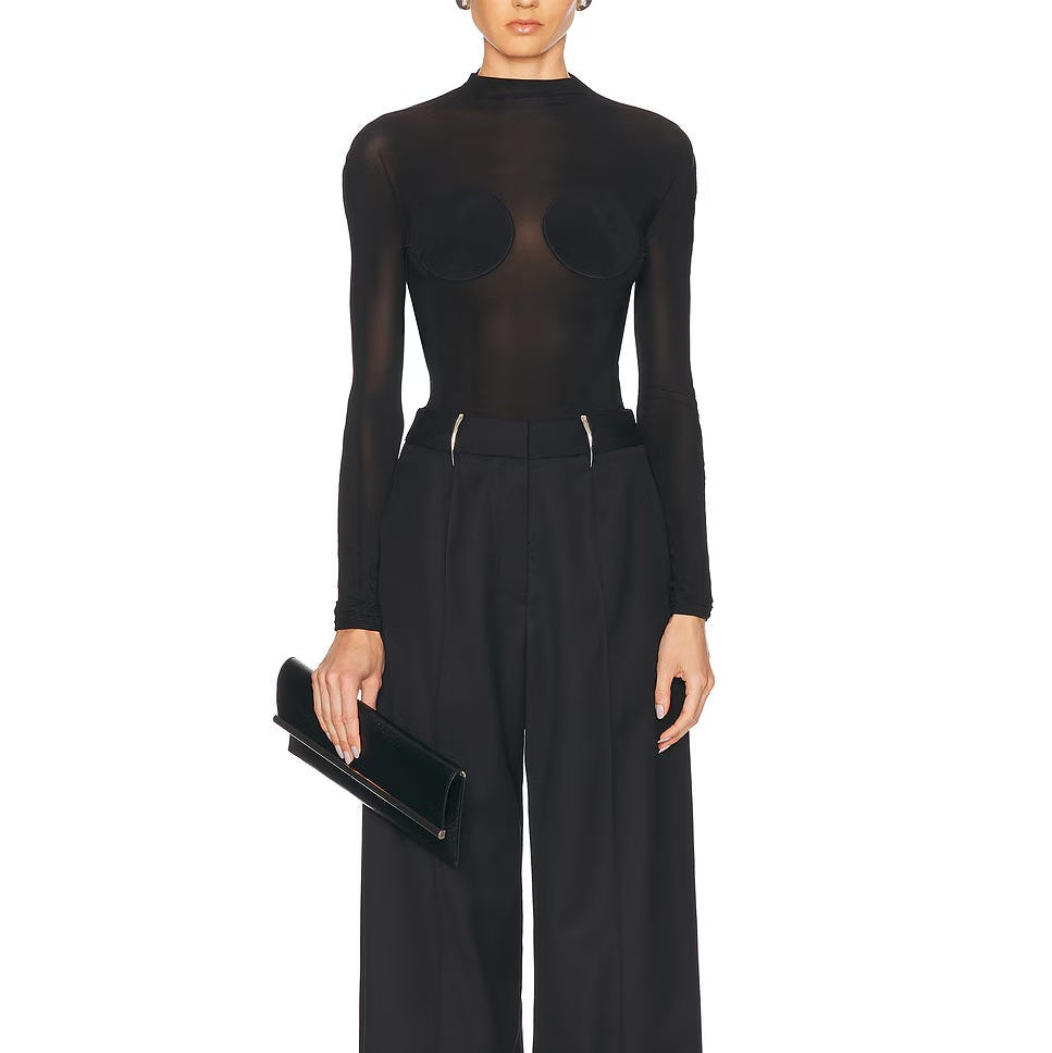 JEAN PAUL GAULTIER BACKLESS LONG SLEEVE TOP