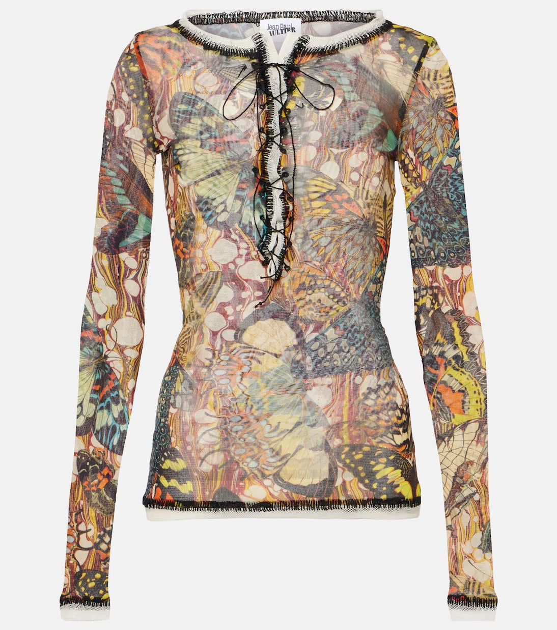 JEAN PAUL GAULTIER PAPILLON PRINT TOP