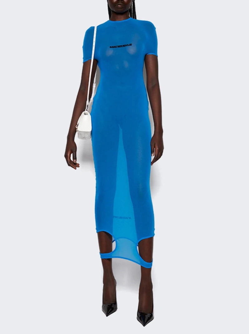JEAN PAUL GAULTIER X SHAYNE OLIVER MESH DOUBLE SIDE DRESS TheLuxeLend JEAN PAUL GAULTIER X SHAYNE OLIVER MESH DOUBLE SIDE DRESS TheLuxeLend