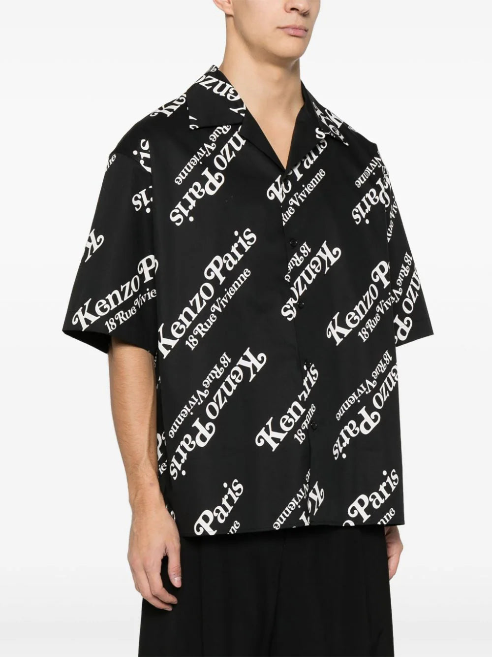 KENZO BY VERDY LOGO PRINT CAMP SHIRT
