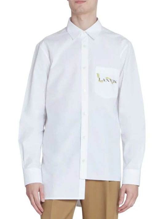 LANVIN ASYMMETRIC BUTTON-FRONT SHIRT