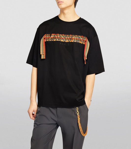 LANVIN CRAZY CURB LACE LOGO T-SHIRT