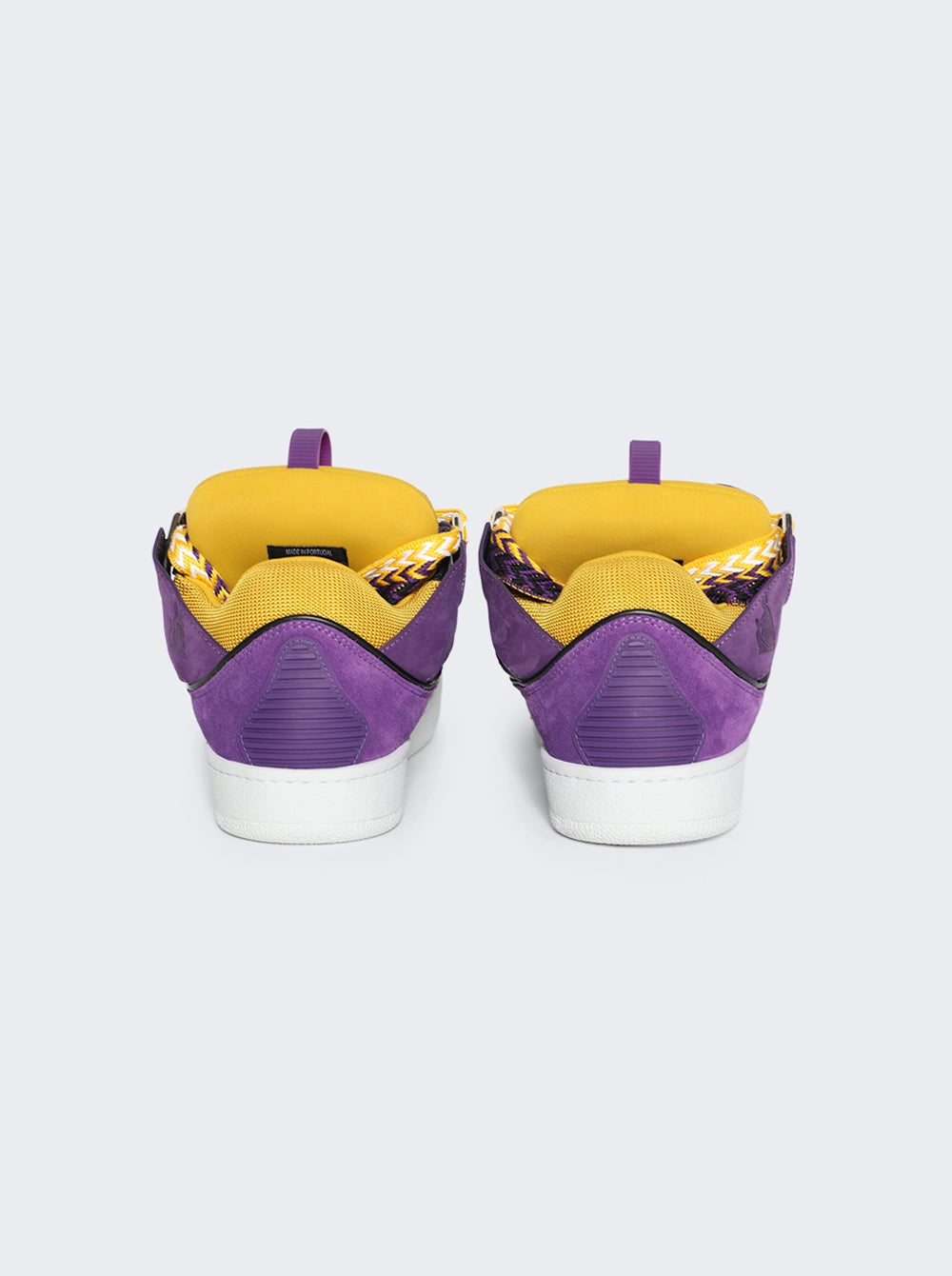 LANVIN CURB PURPLE AND YELLOW SNEAKERS